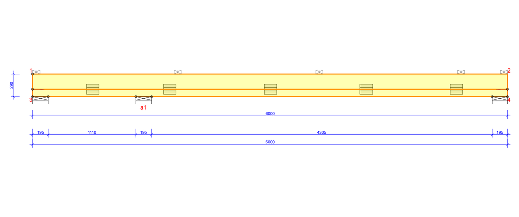 Medine sija 290x6000mm
